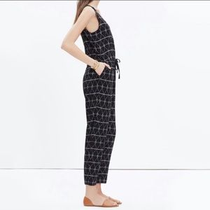 Madewell Black Patterned Jumpsuit